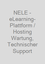 Cover NELE - eLearning-Plattform / Hosting + Wartung, Technischer Support & Lizenzgebühr