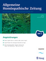Cover Allgemeine Homöopathische Zeitung