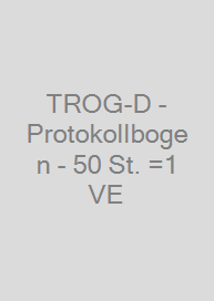 Cover TROG-D - Protokollbogen - 50 St. =1 VE