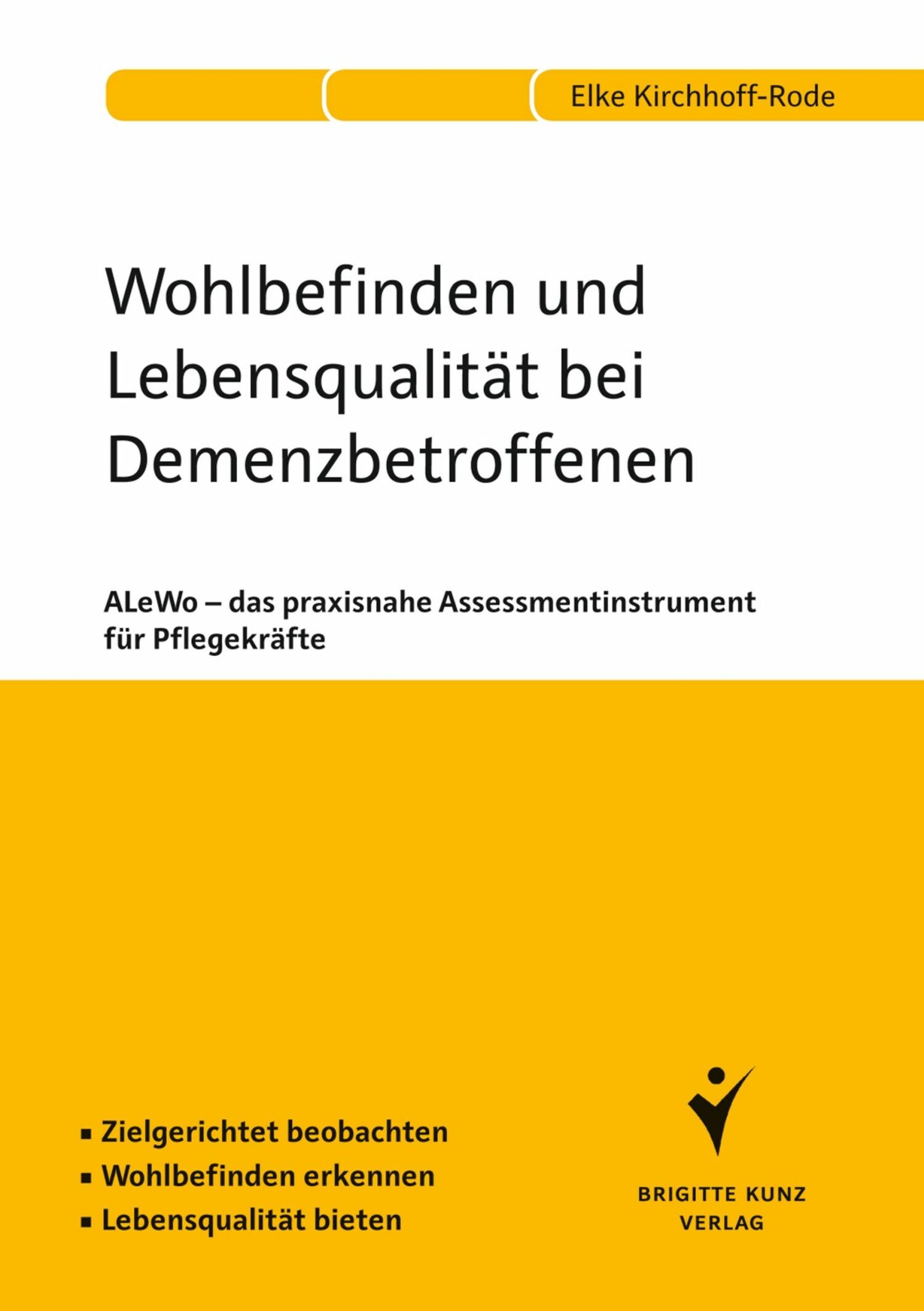 Cover Wohlbefinden und Lebensqualität bei Demenzbetroffenen