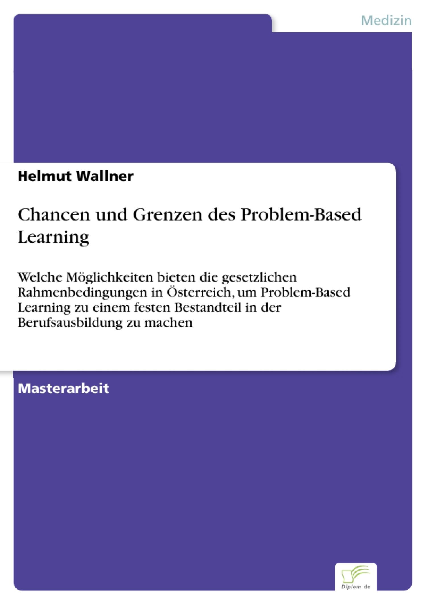 Cover Chancen und Grenzen des Problem-Based Learning