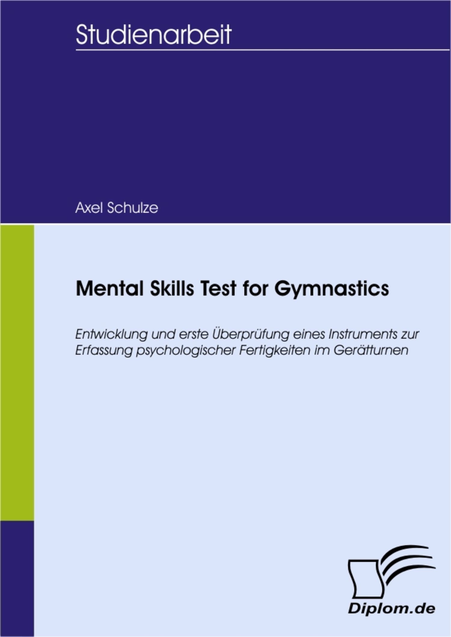 Cover Mental Skills Test for Gymnastics