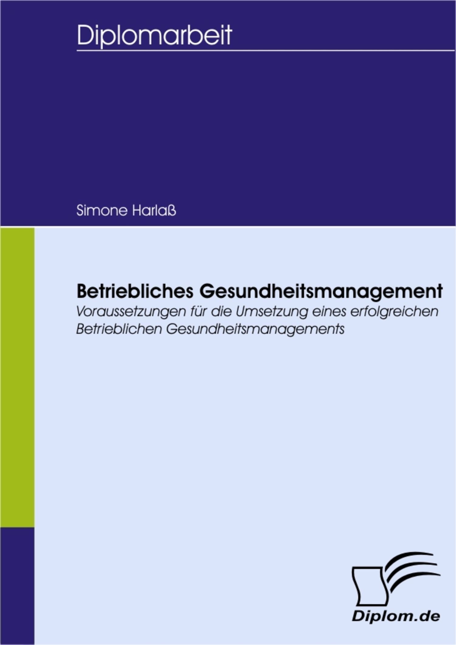 Cover Betriebliches Gesundheitsmanagement