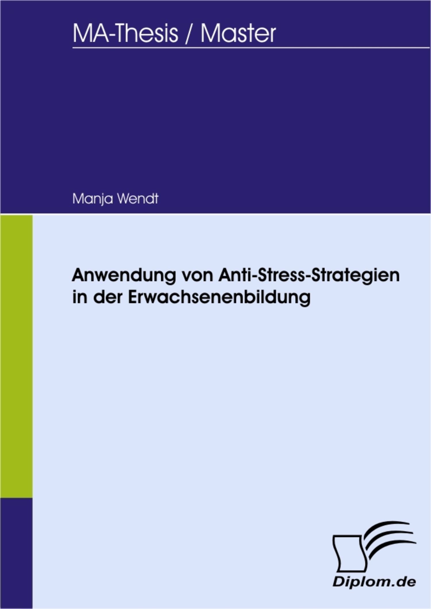Cover Anwendung von Anti-Stress-Strategien in der Erwachsenenbildung