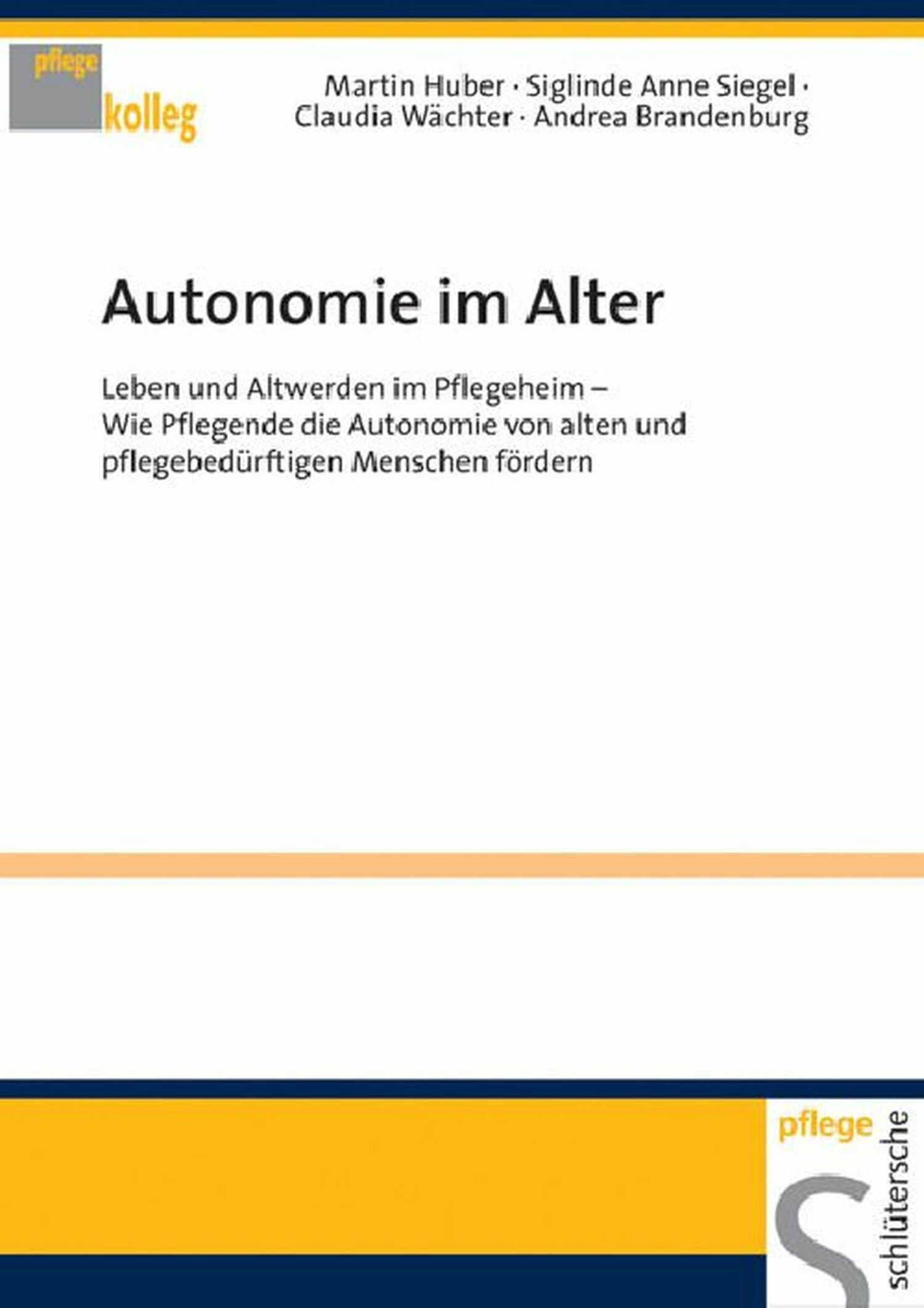 Cover Autonomie im Alter