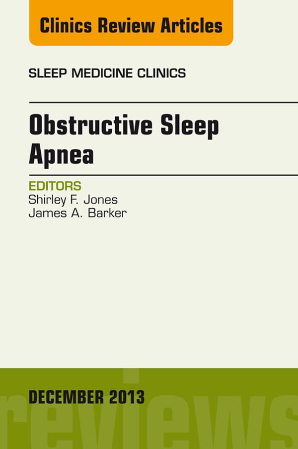 Cover Obstructive Sleep Apnea, An Issue of Sleep Medicine Clinics,