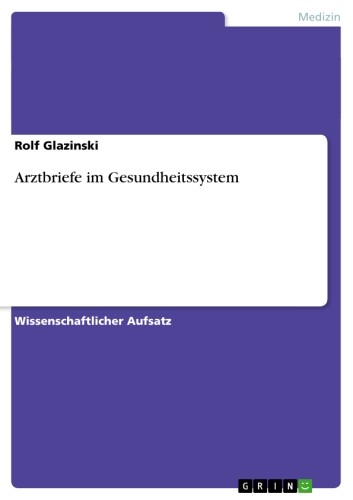 Cover Arztbriefe im Gesundheitssystem