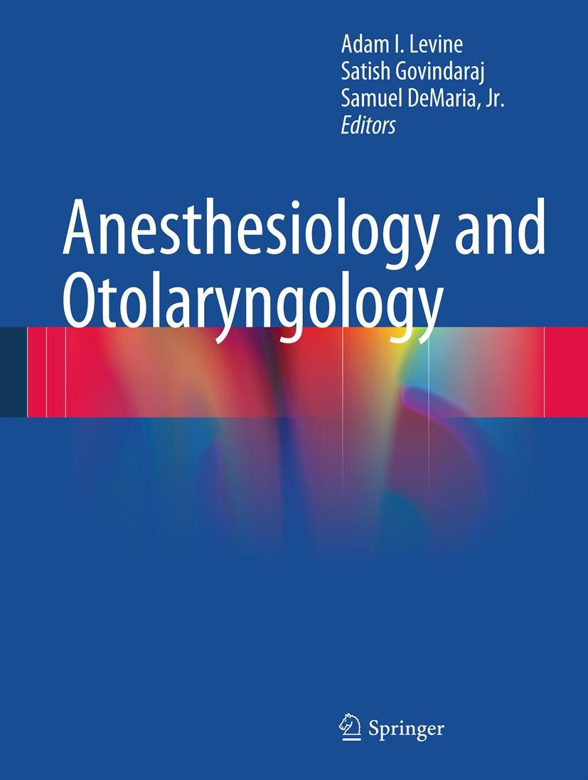 Cover Anesthesiology and Otolaryngology