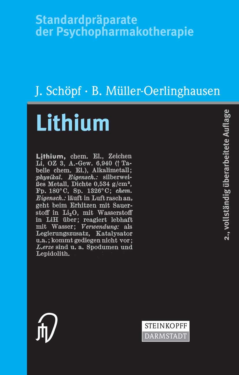 Cover Standardpräparate der Psychopharmakotherapie. Lithium
