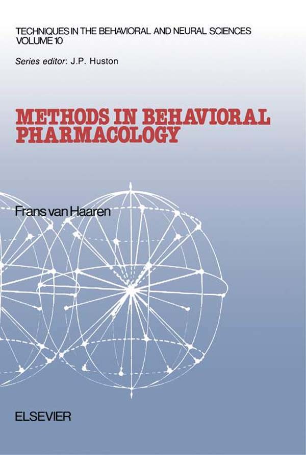 Cover Methods in Behavioral Pharmacology