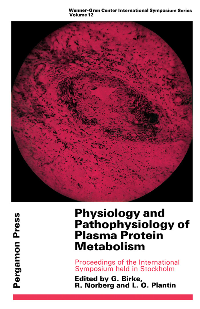 Physiology and Pathophysiology of Plasma Protein Metabolism