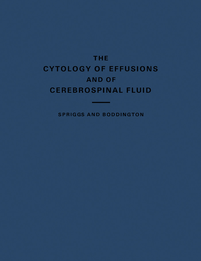 Cover The Cytology of Effusions