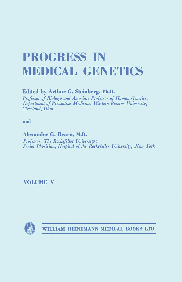 Cover Progress in Medical Genetics