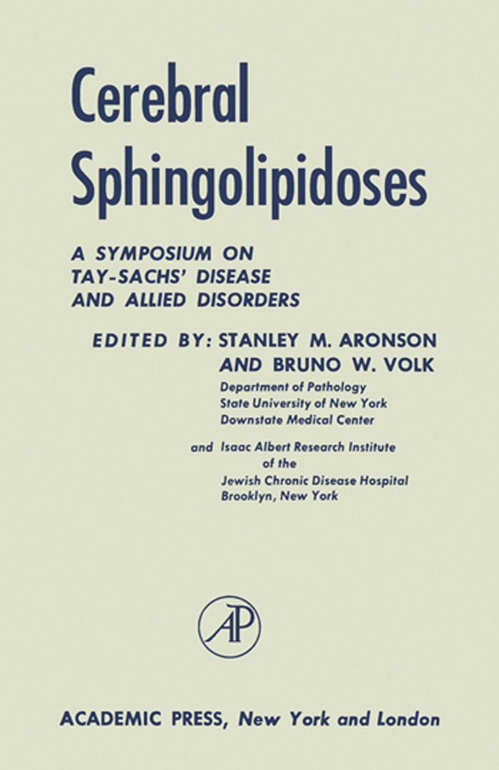 Cover Cerebral Sphingolipidoses