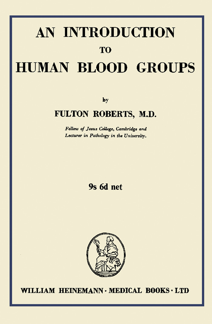 Cover An Introduction to Human Blood Groups
