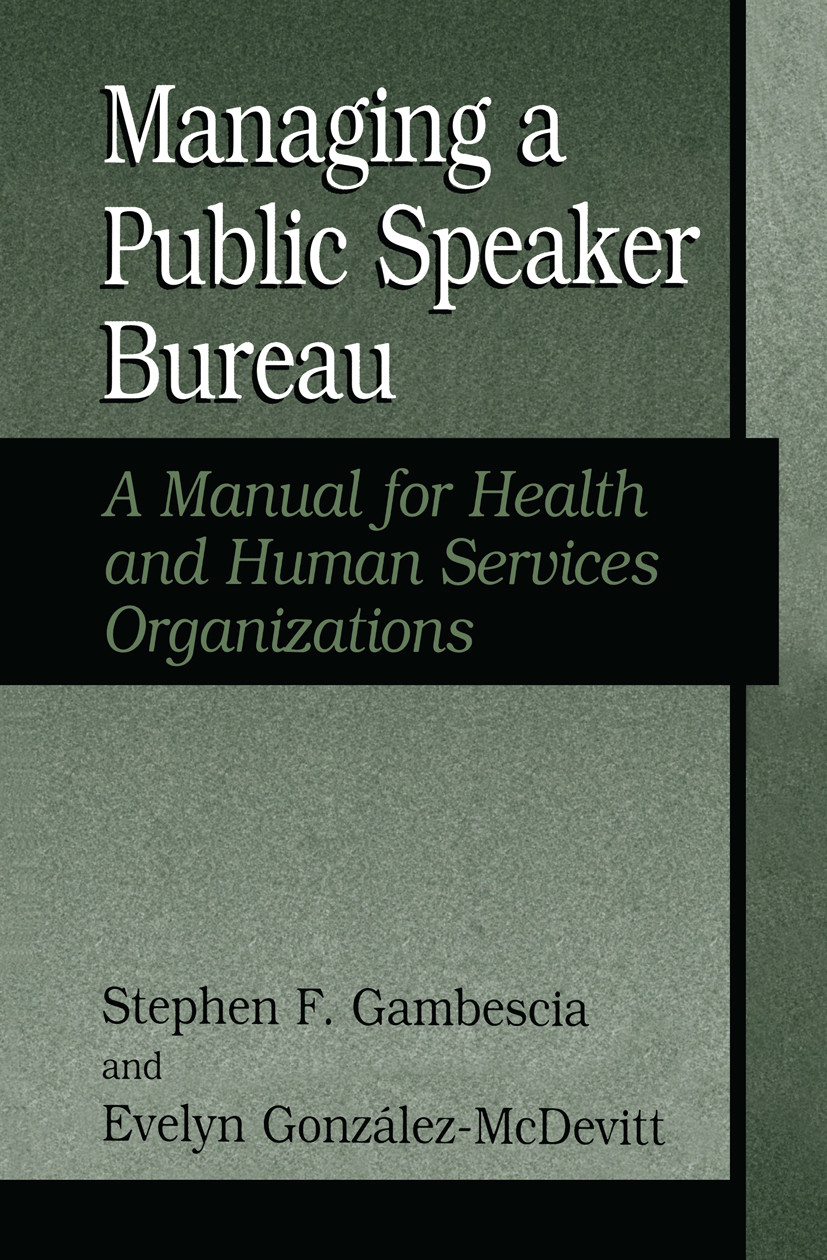 Cover Managing A Public Speaker Bureau