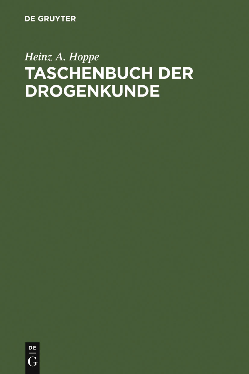 Cover Taschenbuch der Drogenkunde
