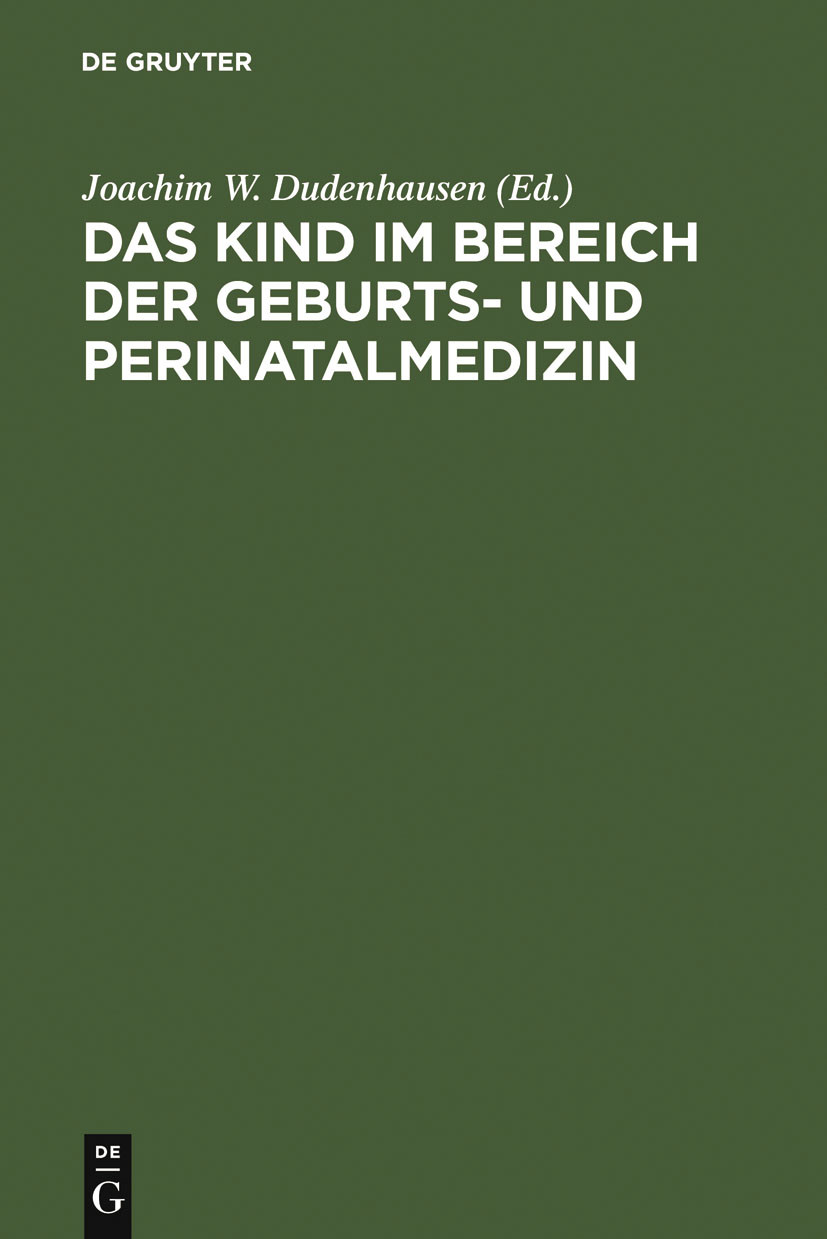Cover Das Kind im Bereich der Geburts- und Perinatalmedizin