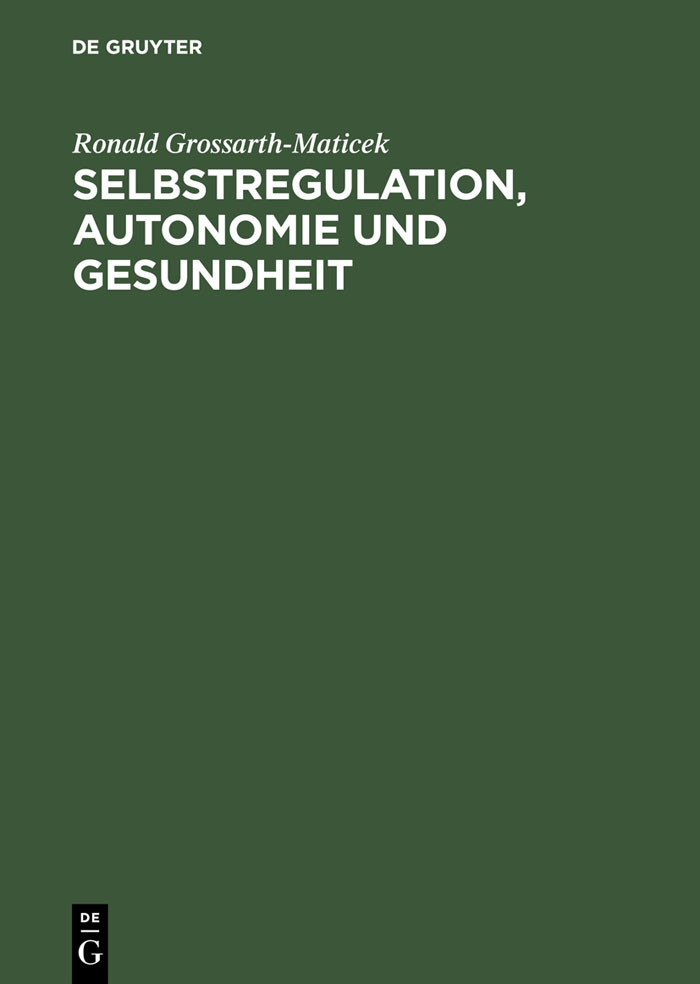 Cover Selbstregulation, Autonomie und Gesundheit
