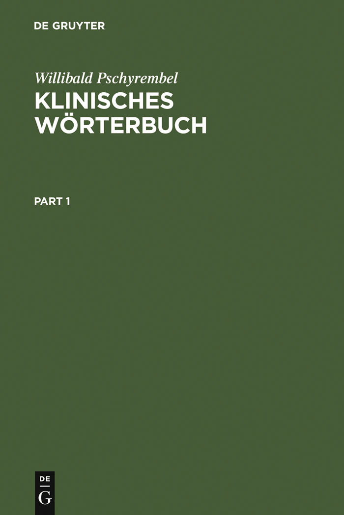 Cover Klinisches Wörterbuch