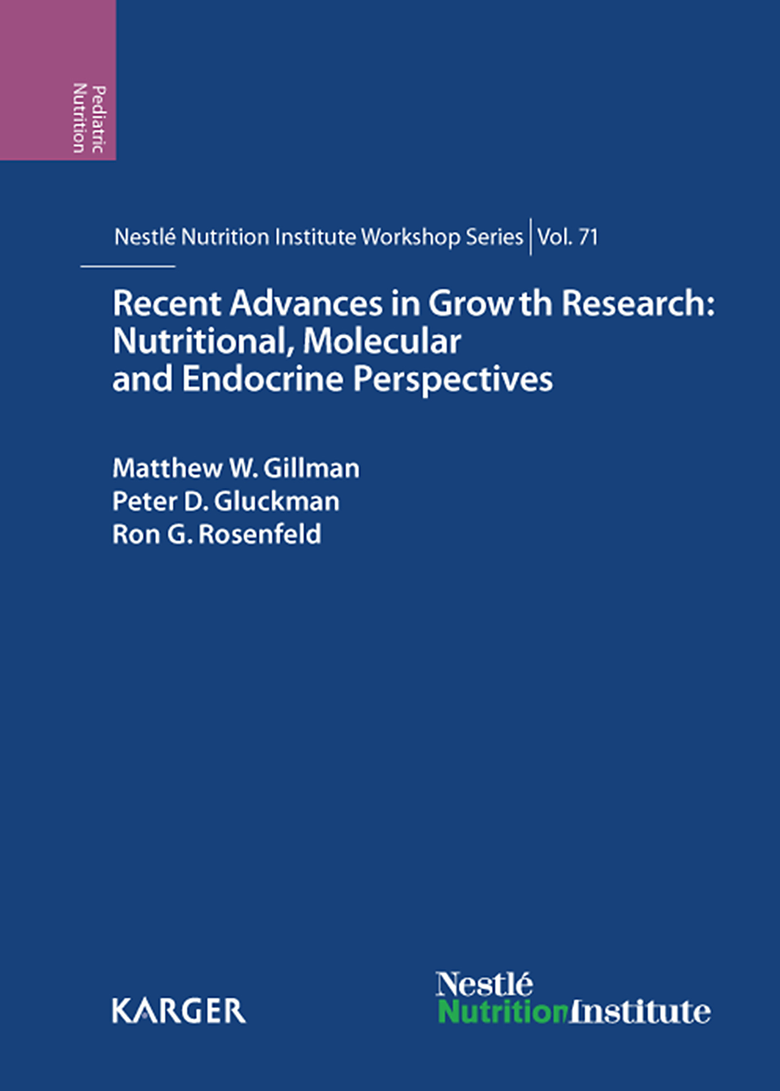 Cover Recent Advances in Growth Research: Nutritional, Molecular and Endocrine Perspectives