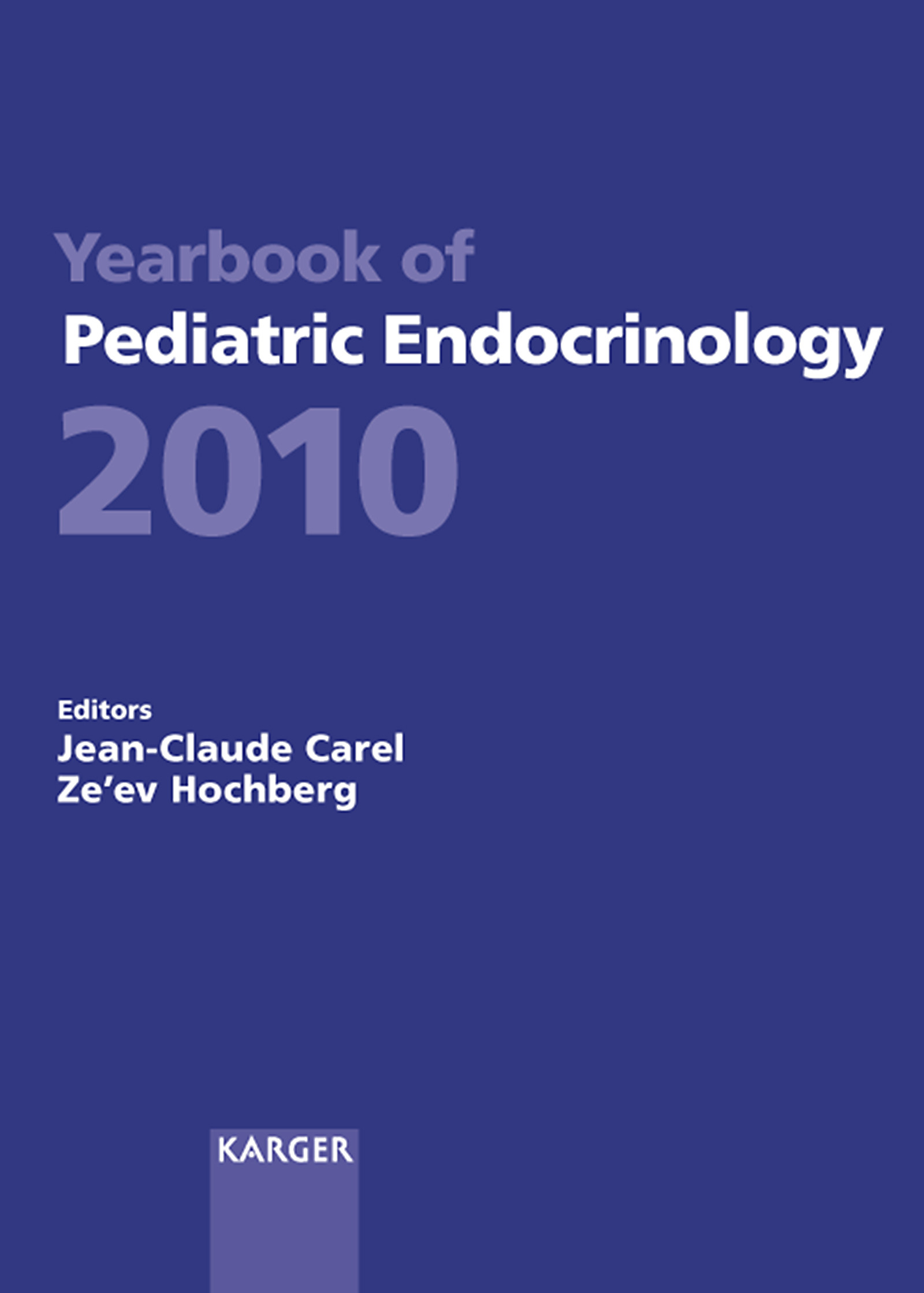 Cover Yearbook of Pediatric Endocrinology 2010