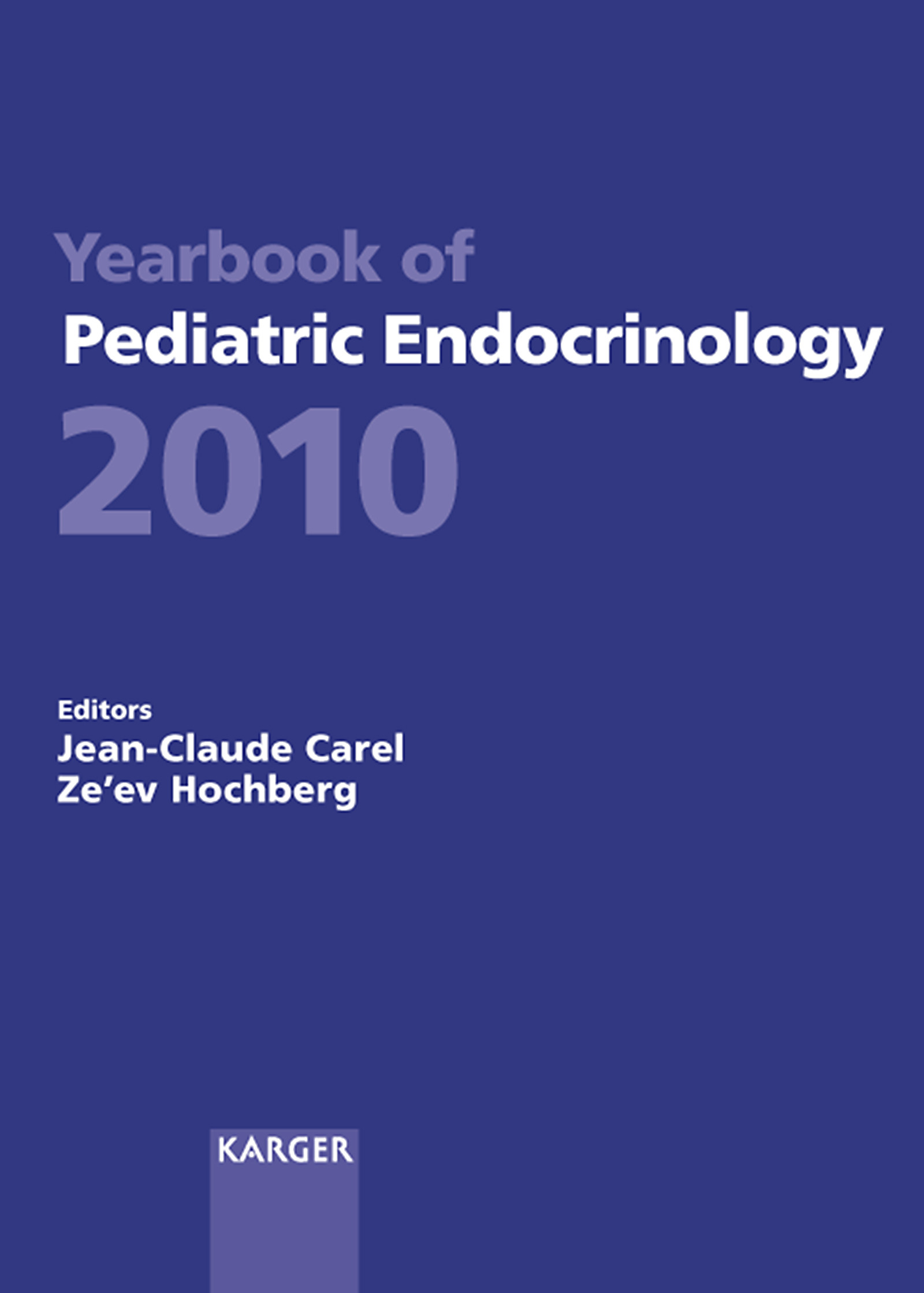 Cover Yearbook of Pediatric Endocrinology 2010