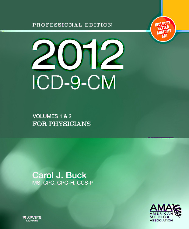 Cover 2012 ICD-9-CM for Physicians, Volumes 1 and 2 Professional Edition