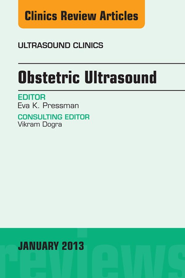Cover Obstetric Ultrasound, An Issue of Ultrasound Clinics,