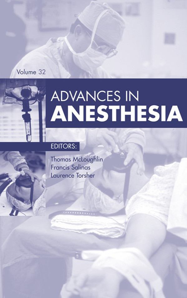 Cover Advances in Anesthesia,