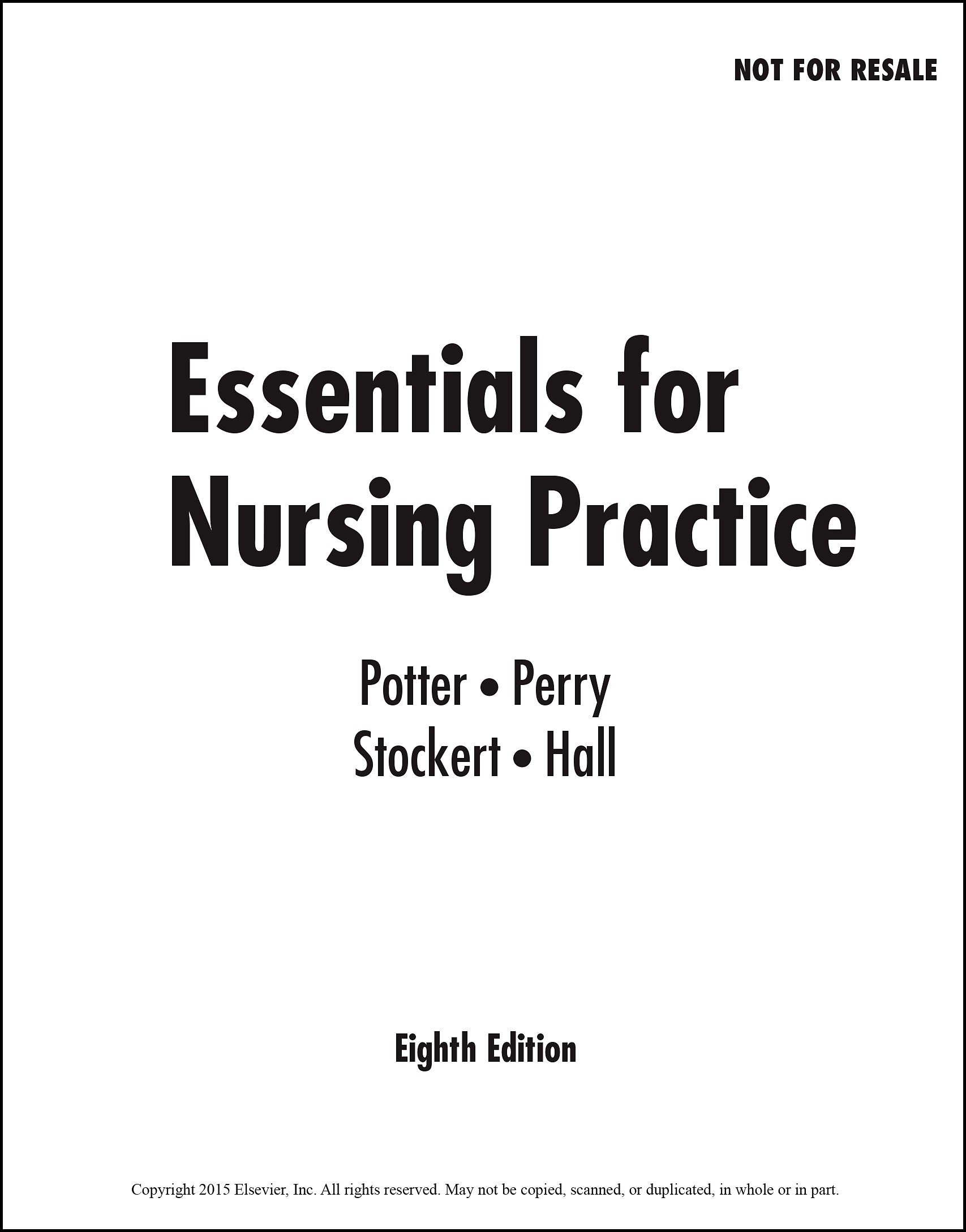 Cover Essentials for Nursing Practice - E-Book