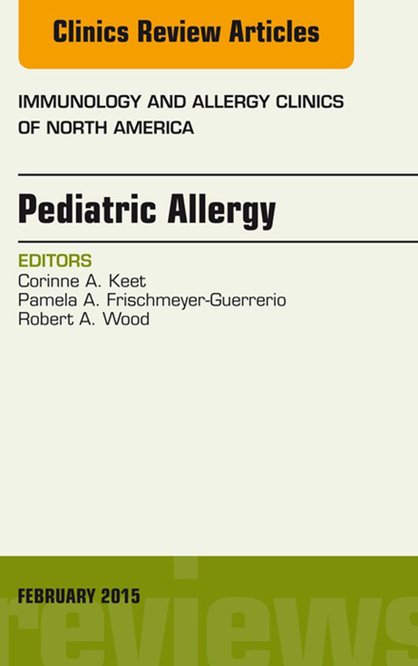 Cover Pediatric Allergy, An Issue of Immunology and Allergy Clinics of North America,