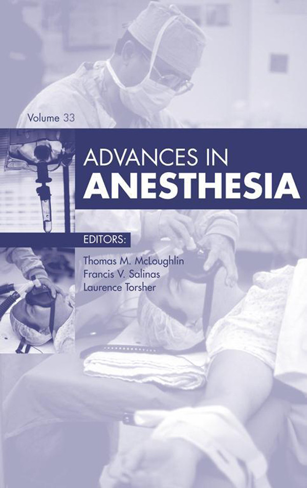 Cover Advances in Anesthesia,