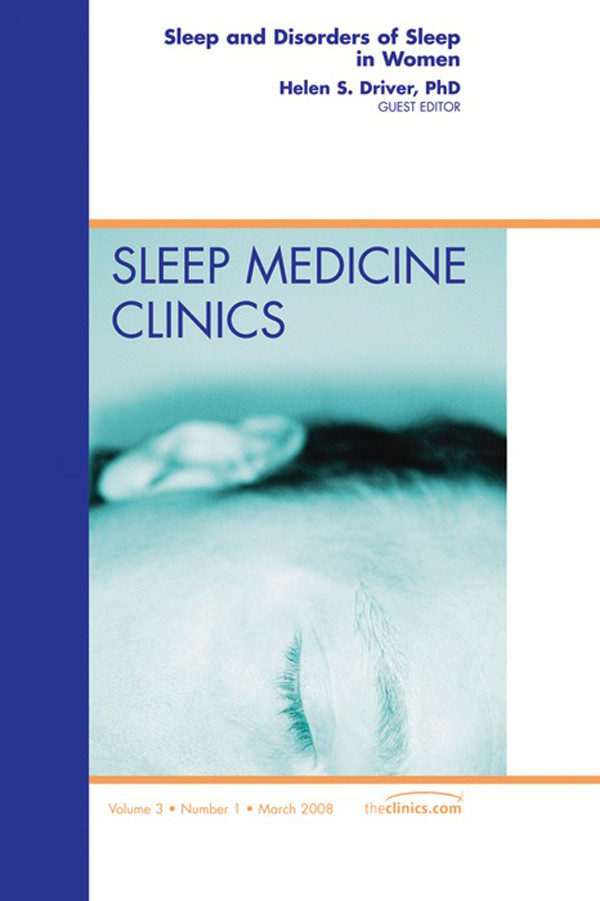 Cover Sleep and Disorders of Sleep in Women, An Issue of Sleep Medicine Clinics,