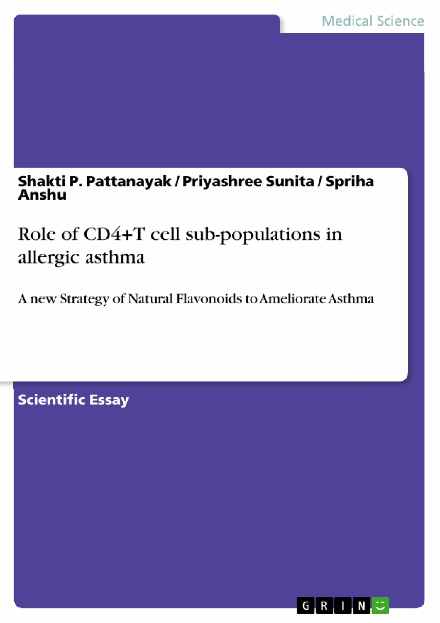 Cover Role of CD4+T cell sub-populations in allergic asthma