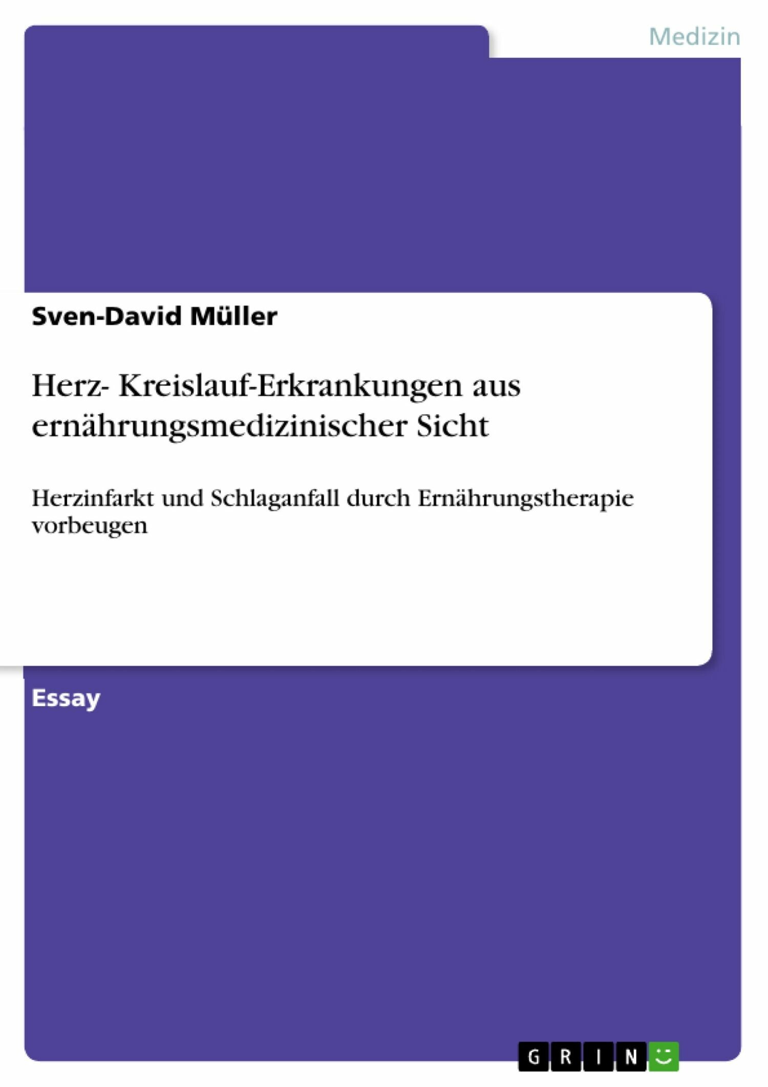 Cover Herz- Kreislauf-Erkrankungen aus ernährungsmedizinischer Sicht