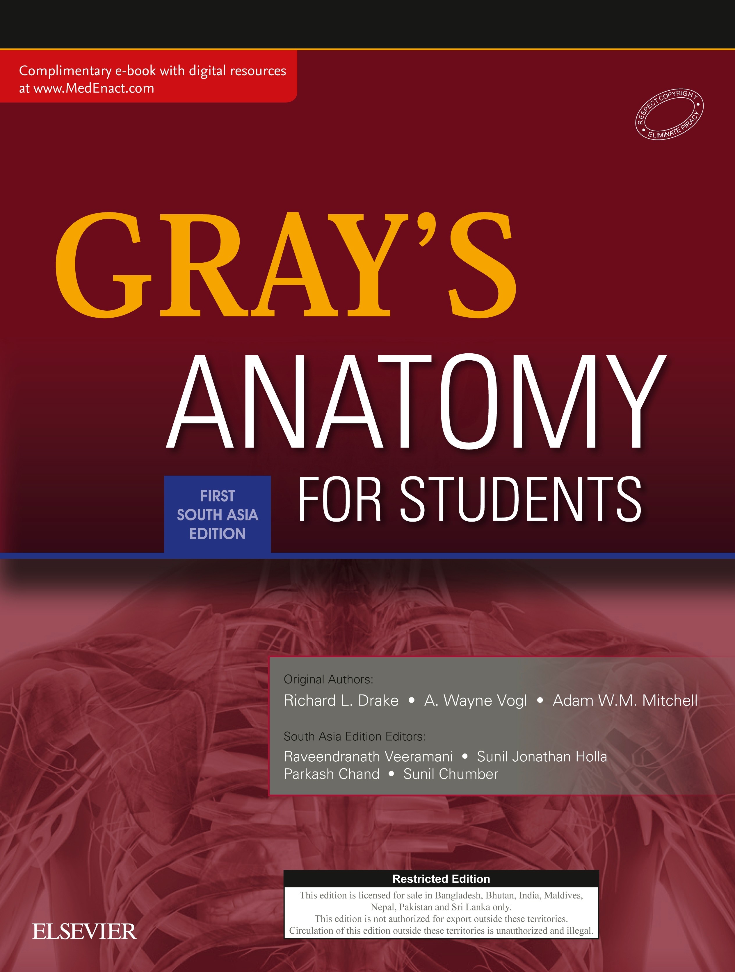 Cover First South Asia Edition- Grays Anatomy For Students_Ebook