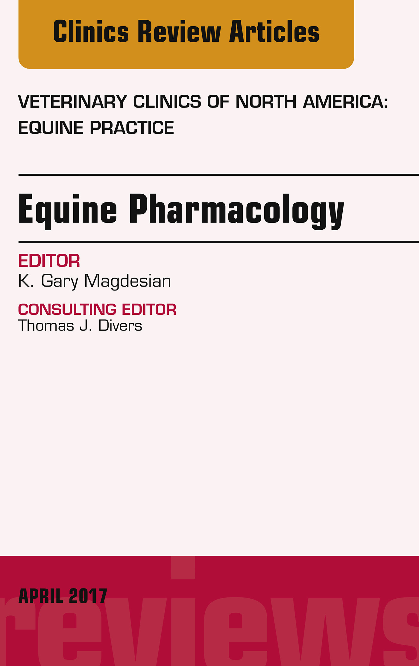 Cover Equine Pharmacology, An Issue of Veterinary Clinics of North America: Equine Practice,