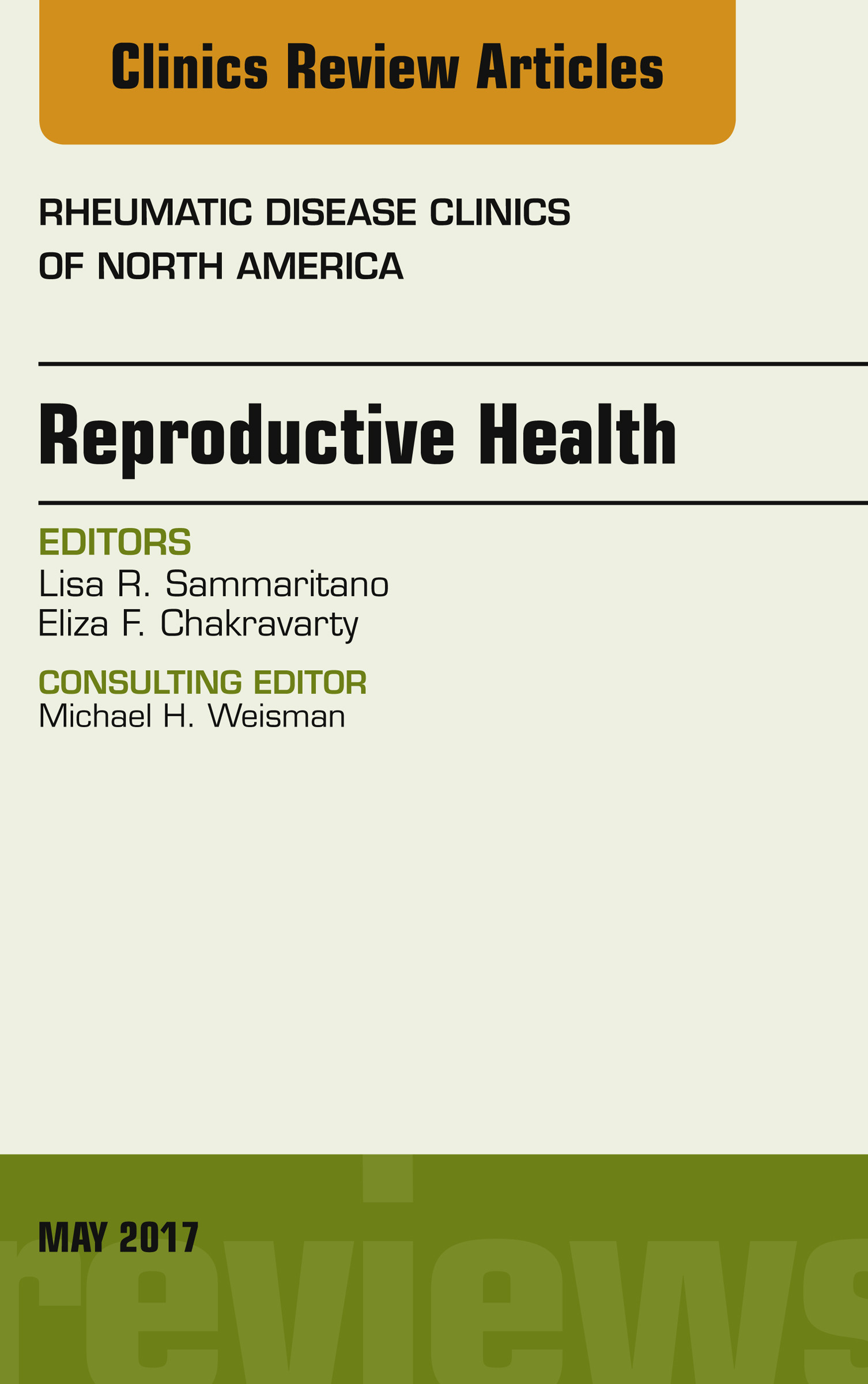Cover Reproductive Health, An Issue of Rheumatic Disease Clinics of North America, E-Book