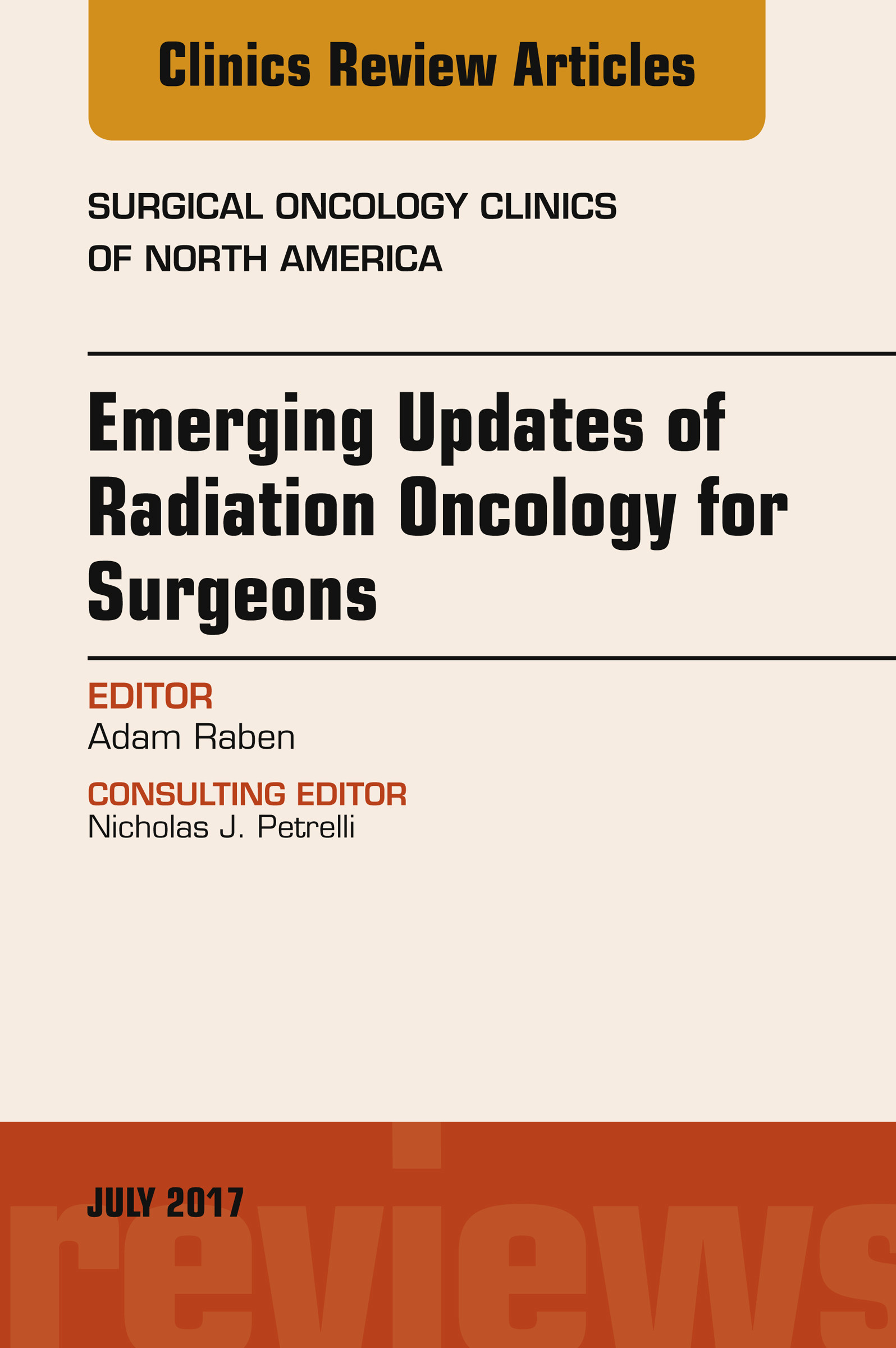 Cover Emerging Updates of Radiation Oncology for Surgeons, An Issue of Surgical Oncology Clinics of North America, E-Book