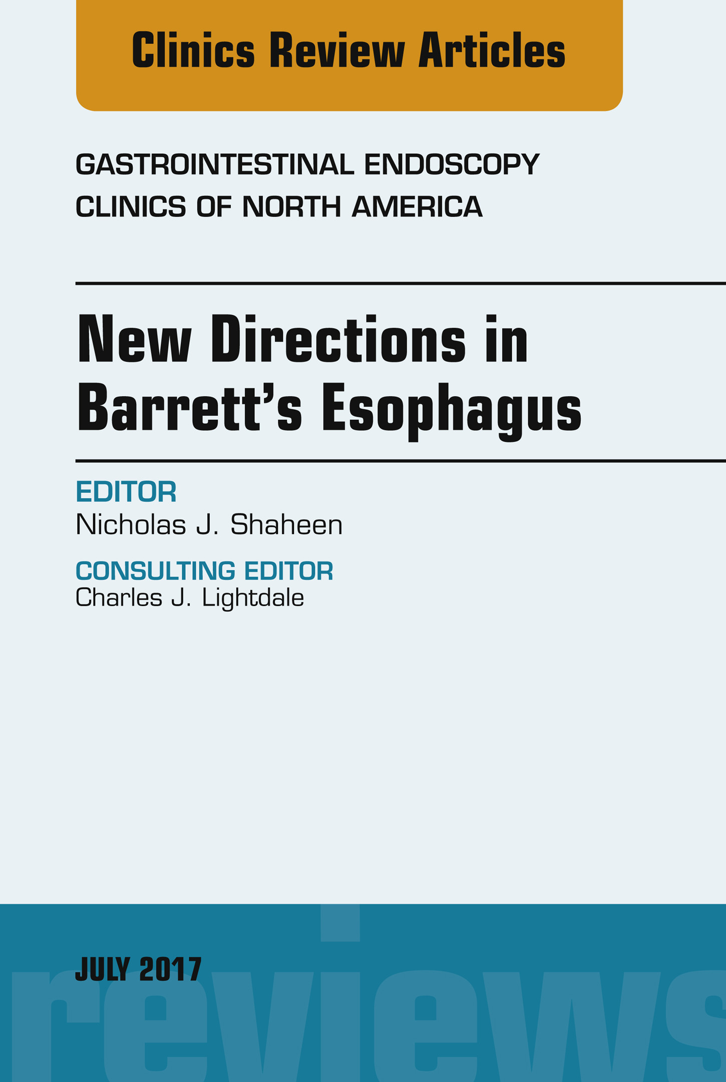 Cover New Directions in Barrett's Esophagus, An Issue of Gastrointestinal Endoscopy Clinics E-Book