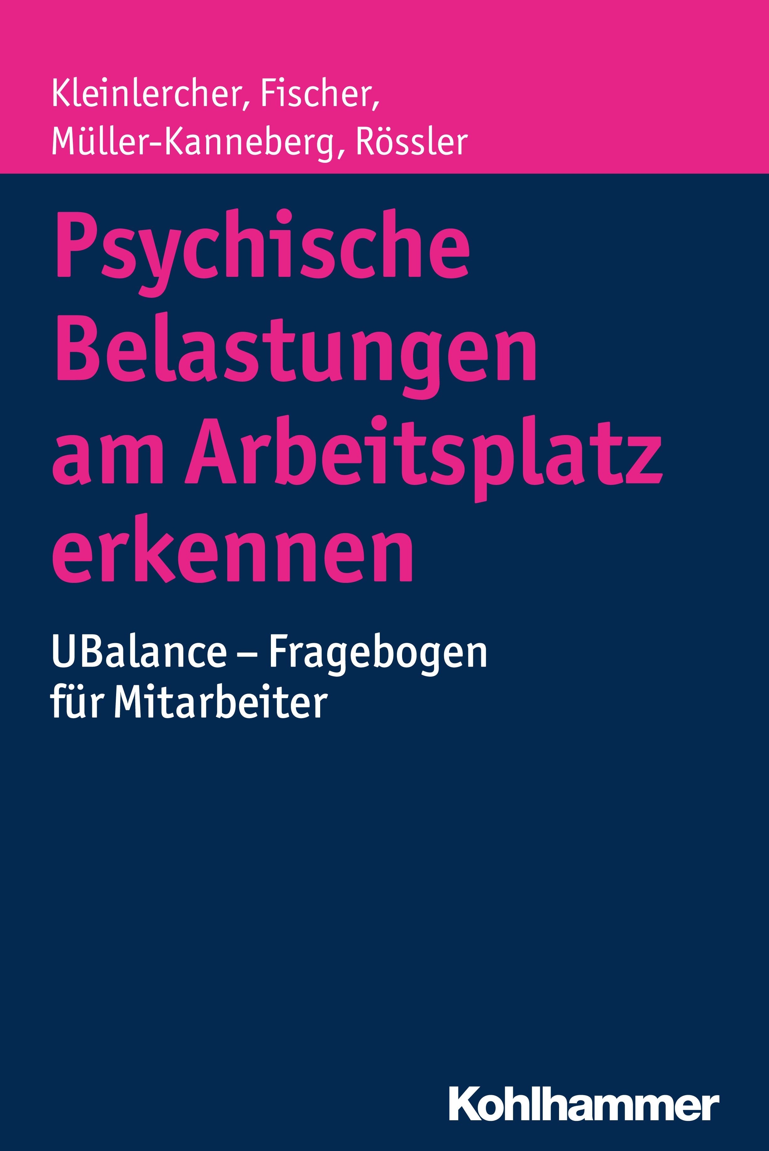 Cover Psychische Belastungen am Arbeitsplatz erkennen