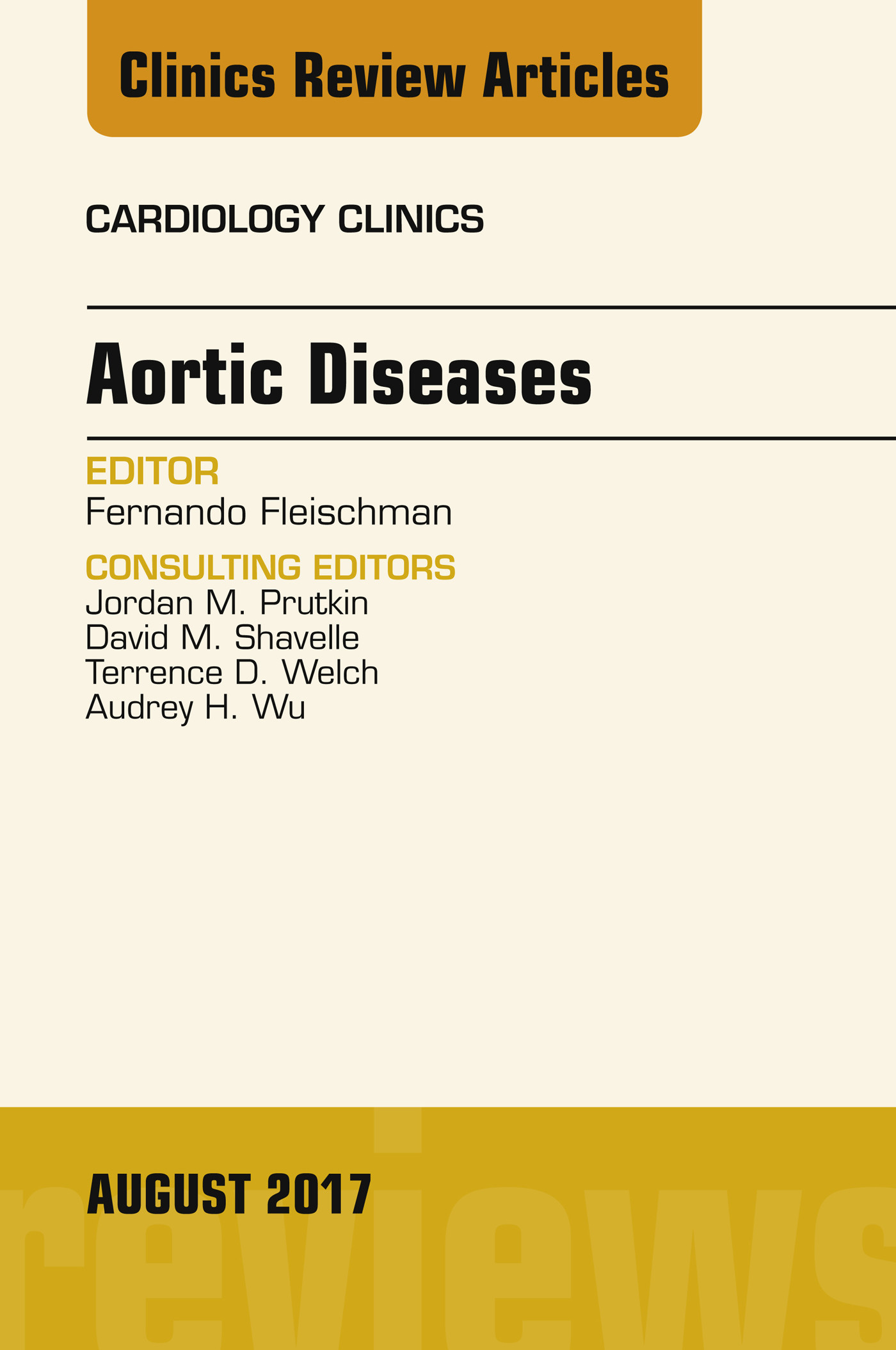 Cover Aortic Diseases, An Issue of Cardiology Clinics, E-Book