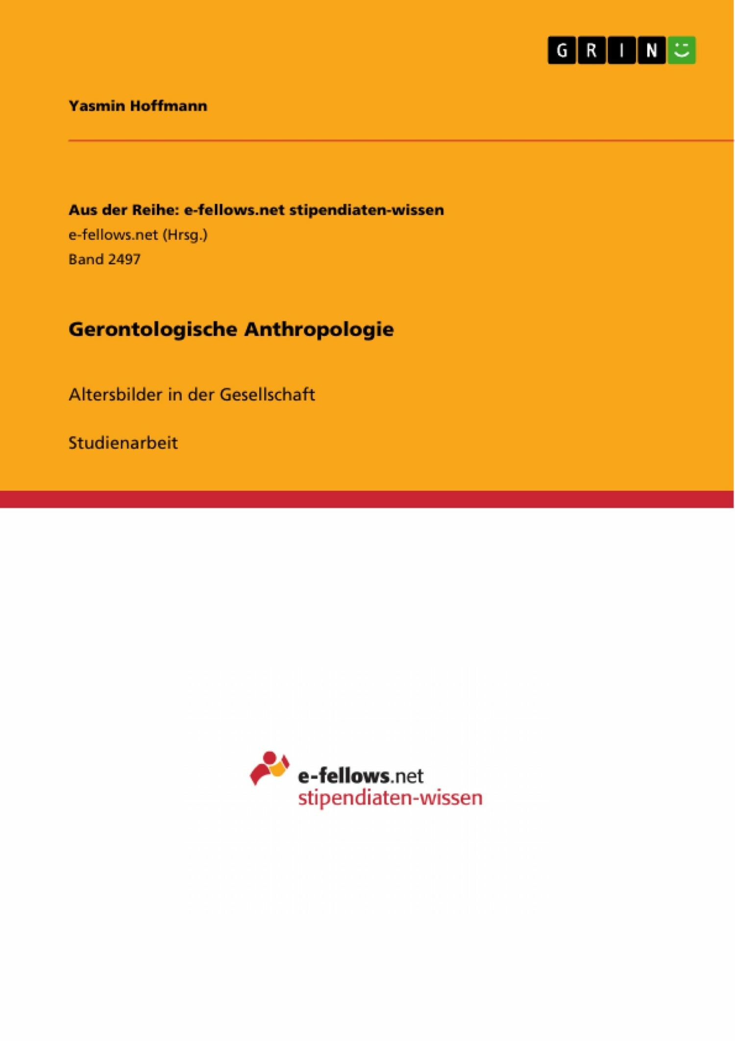 Cover Gerontologische Anthropologie