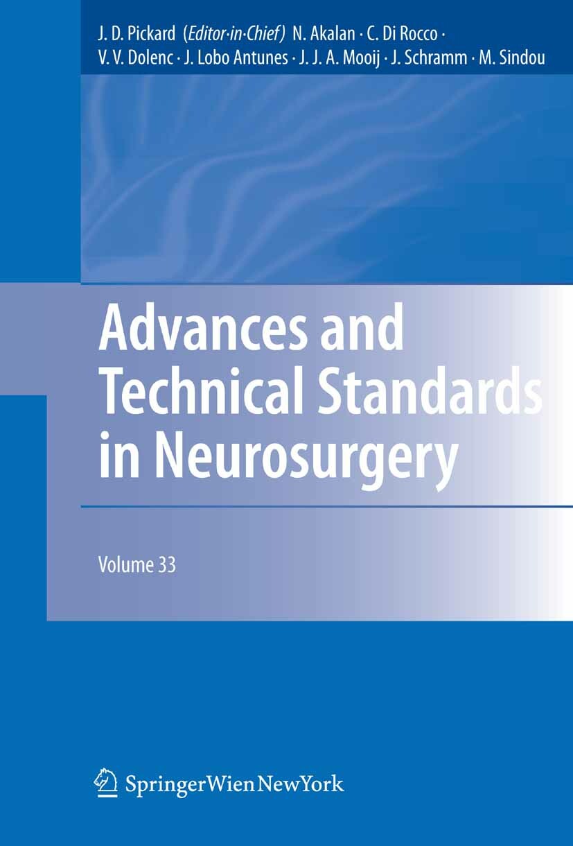 Cover Advances and Technical Standards in Neurosurgery, Vol. 33