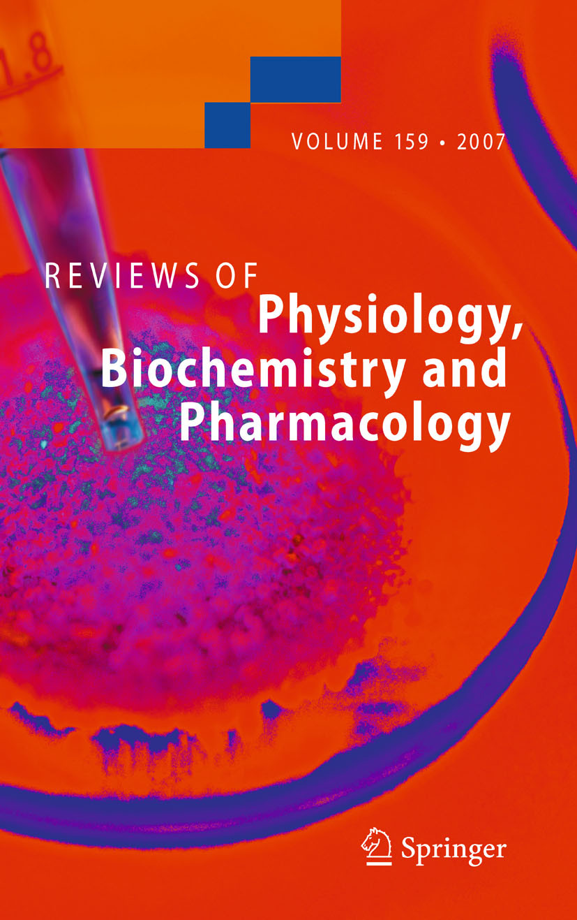 Cover Reviews of Physiology, Biochemistry and Pharmacology 159