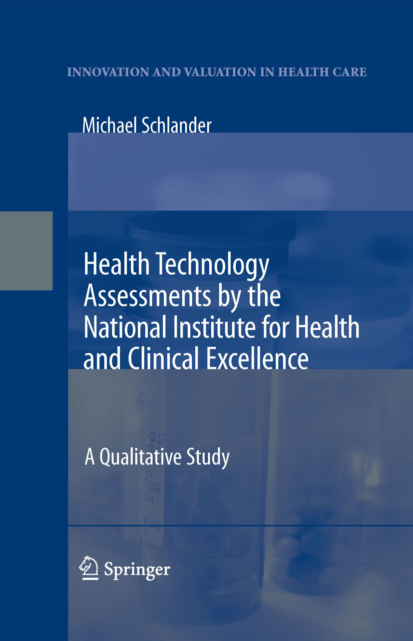 Cover Health Technology Assessments by the National Institute for Health and Clinical Excellence