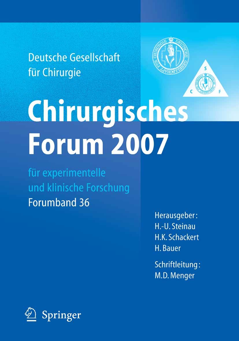 Cover Chirurgisches Forum 2007 für experimentelle und klinische Forschung