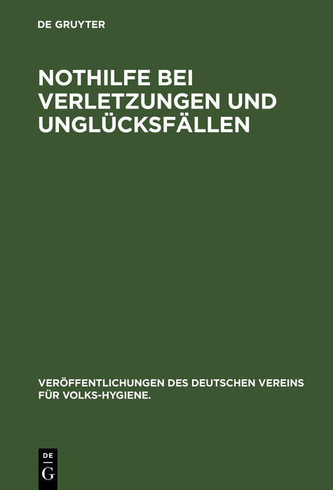 Cover Nothilfe bei Verletzungen und Unglücksfällen