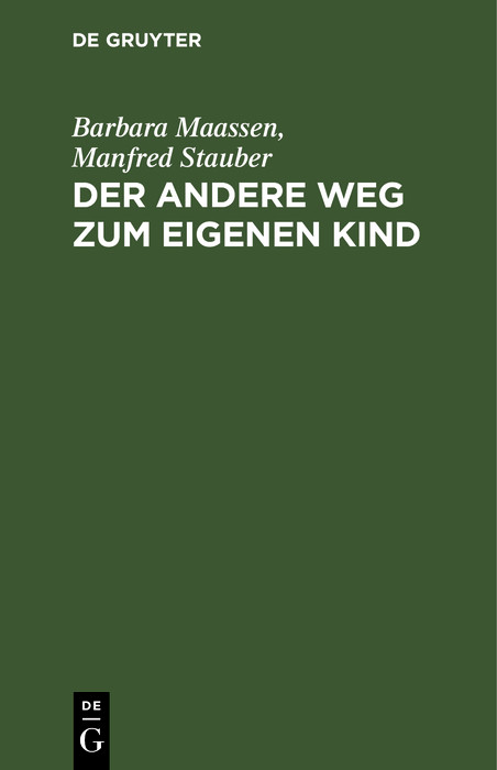 Cover Der andere Weg zum eigenen Kind